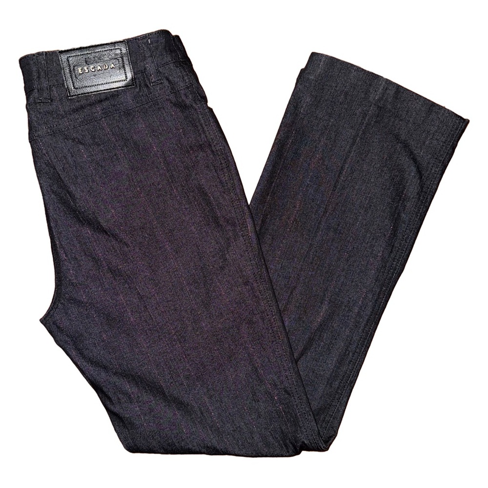 Escada Y2K Black Boot Cut Jeans Neiman Marcus Quiet Luxury Minimalist Old Money
